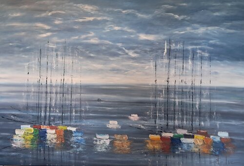 Symphonie de Nuages 3 by MICHEL SAINT-LUC, Painting for Sale on Select
