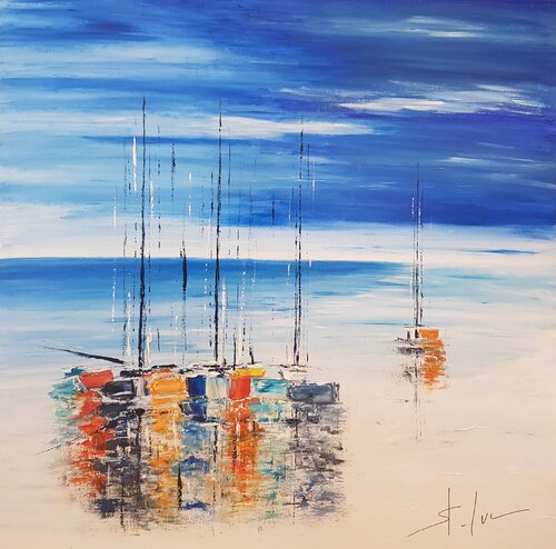 Le Lagon Bleu 2 by MICHEL SAINT-LUC, Painting for Sale on Select