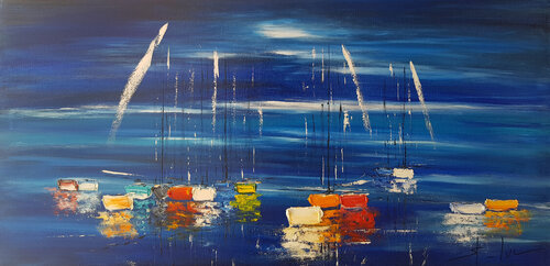 Les Ombres de la Nuit 2 by MICHEL SAINT-LUC, Painting for Sale on Select
