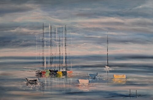 Quiétude - 117326 by MICHEL SAINT-LUC, Painting for Sale on Select