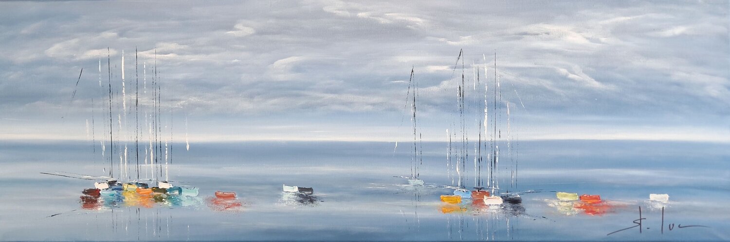 Prélude à la Mer 4 MICHEL SAINT-LUC Original painting for sale