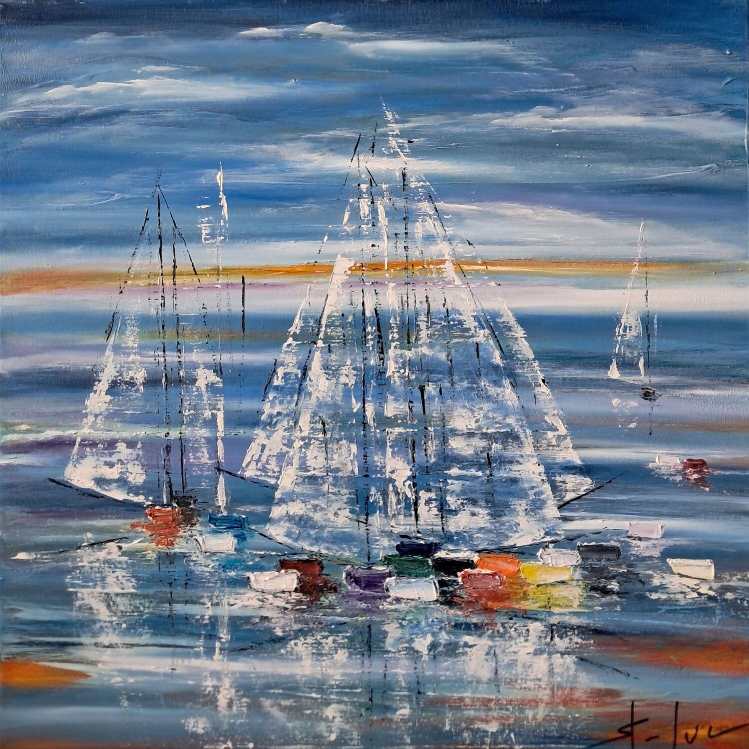 Poetic Landscape 10 MICHEL SAINT-LUC Original painting for sale