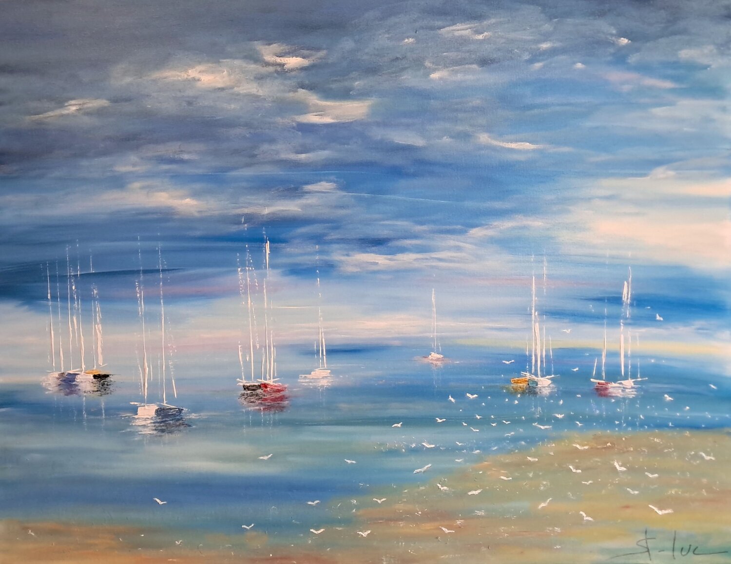 Rêve Bleu MICHEL SAINT-LUC Original painting for sale