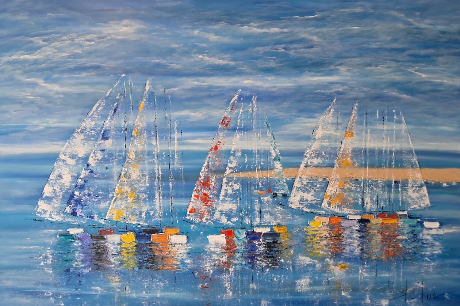 Symphonie MICHEL SAINT-LUC Original painting for sale