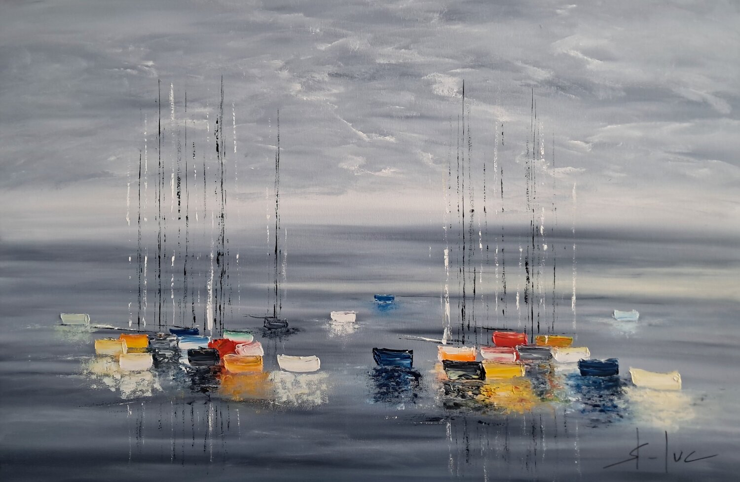 Sonate 117226 MICHEL SAINT-LUC Original painting for sale