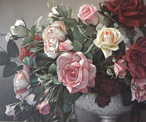 Stillleben mit Rosen by Sergej Sologub, Painting for Sale on Select