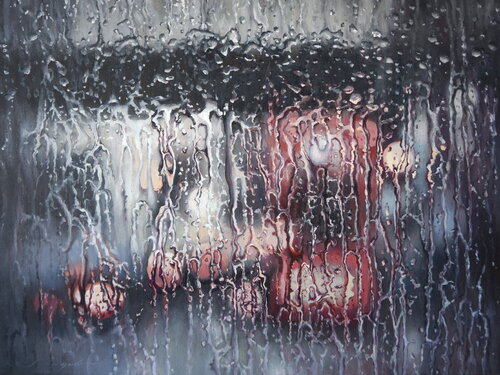 Regenkomposition 5 by Sergej Sologub, Painting for Sale on Select