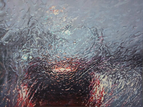 Regenkomposition 8 by Sergej Sologub, Painting for Sale on Select
