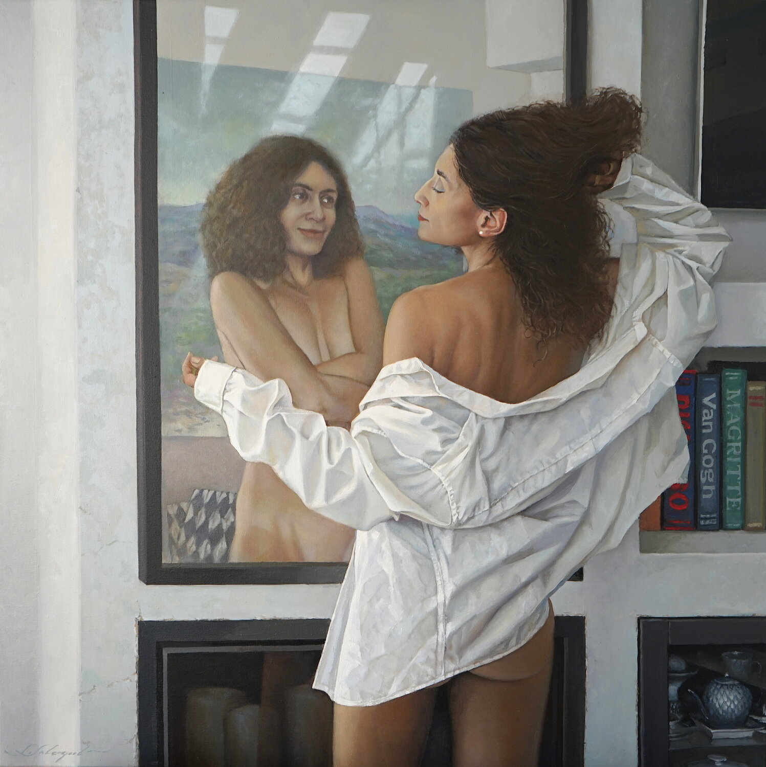 Spiegel Sergej Sologub Original painting for sale