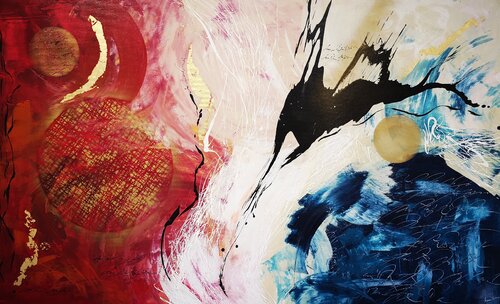 Tre sfere scintillanti by Ivana Urso, Painting for Sale on Select