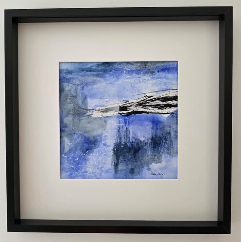 Respiro del Blu I -  Oltre l'Orizzonte by Ivana Urso, Painting for Sale on Select
