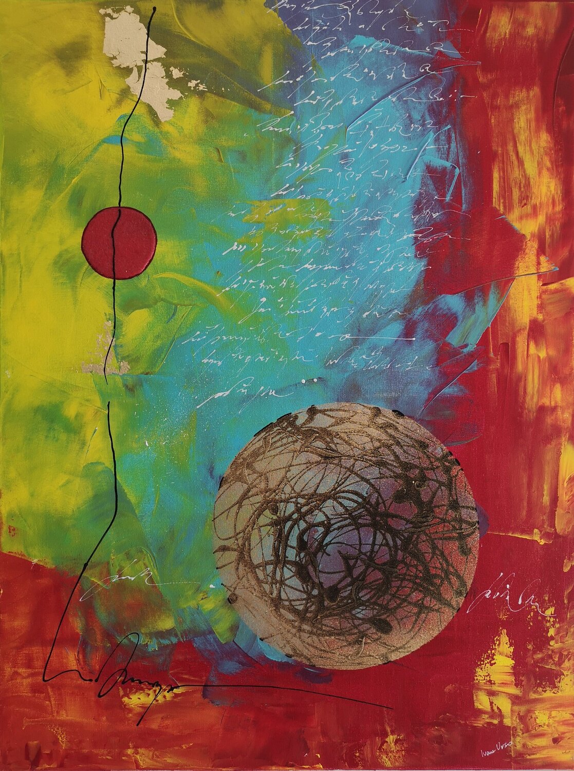 Un mondo sospeso a un filo Ivana Urso Original painting for sale