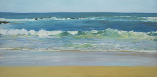 Playa del Camello en Santander. by Karen Kruse, Painting for Sale on Select