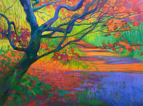 El árbol de Engelsholm. by Karen Kruse, Painting for Sale on Select
