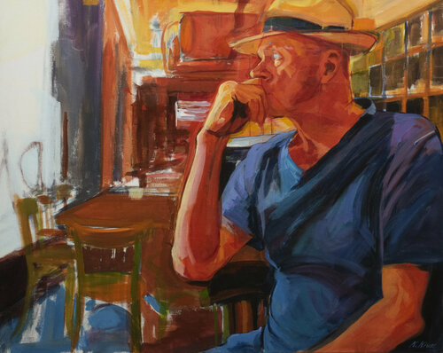 Hanjo en la Hispana by Karen Kruse, Painting for Sale on Select