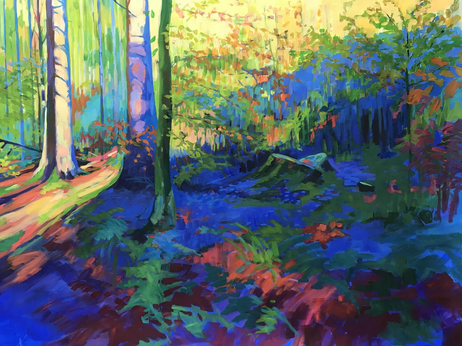 Impresión del bosque en la memoria Karen Kruse Original painting for sale