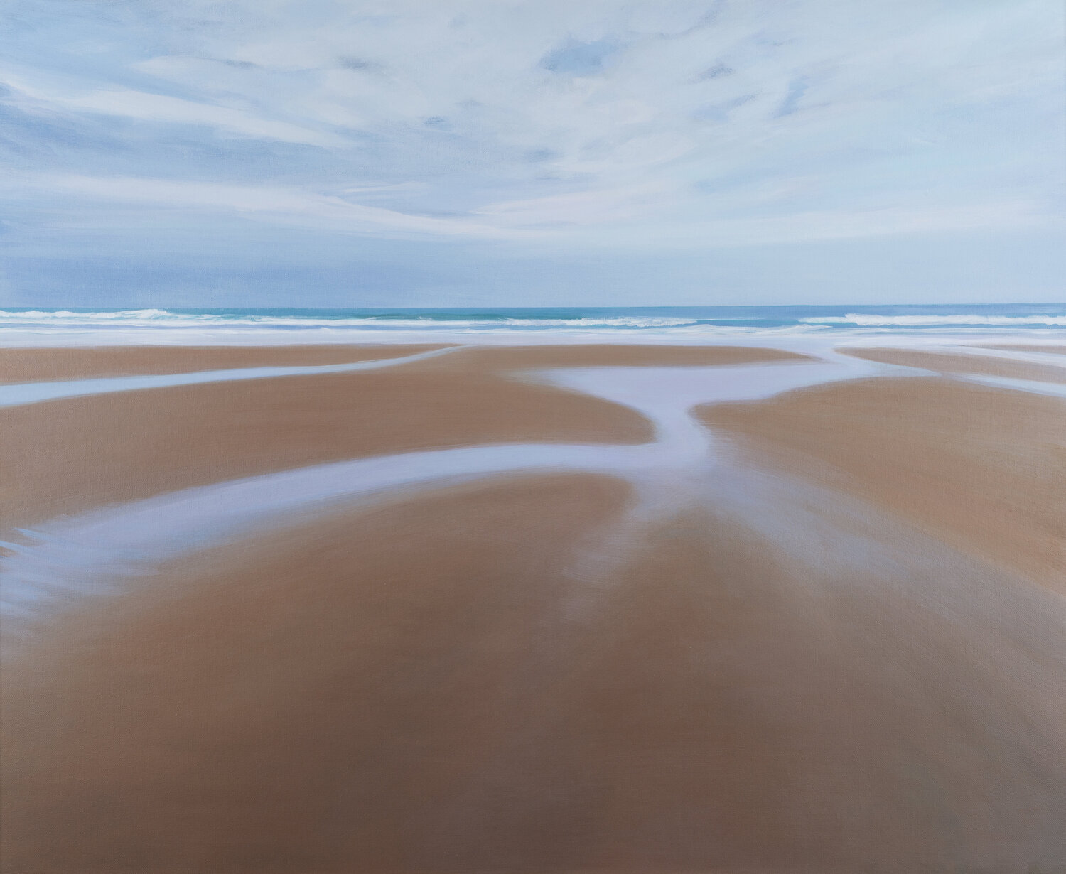 Oyambre, marea baja. Santander Karen Kruse Original painting for sale
