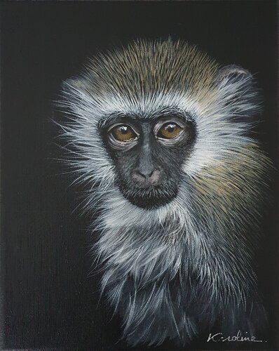 Dis "Ouistiti" ... non "Vervet by K-roline, Painting for Sale on Select