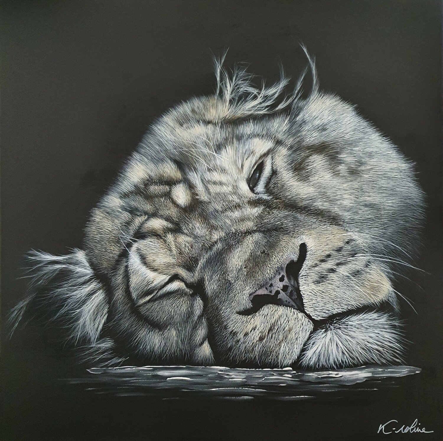 Laissez-moi dormir K-roline Original painting for sale
