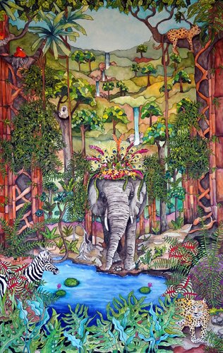 Forest Elephant by Linnea Pergola, Painting for Sale on Select