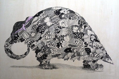 Peaceful Pangolin by Linnea Pergola, Drawing for Sale on Select