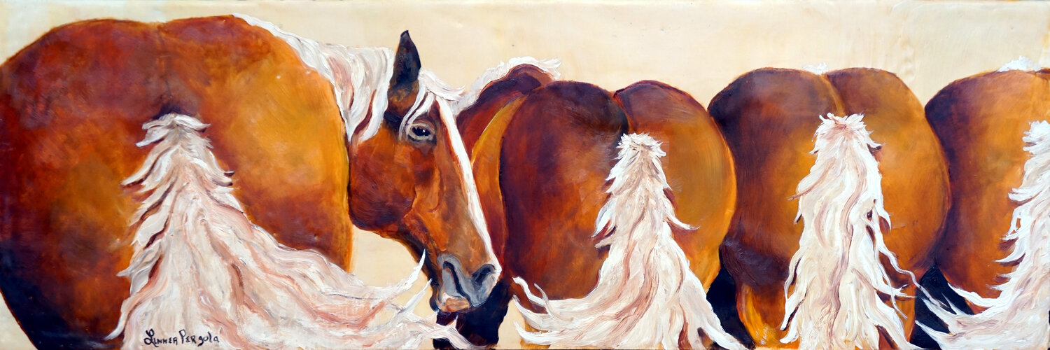 The Girls Linnea Pergola Original painting for sale