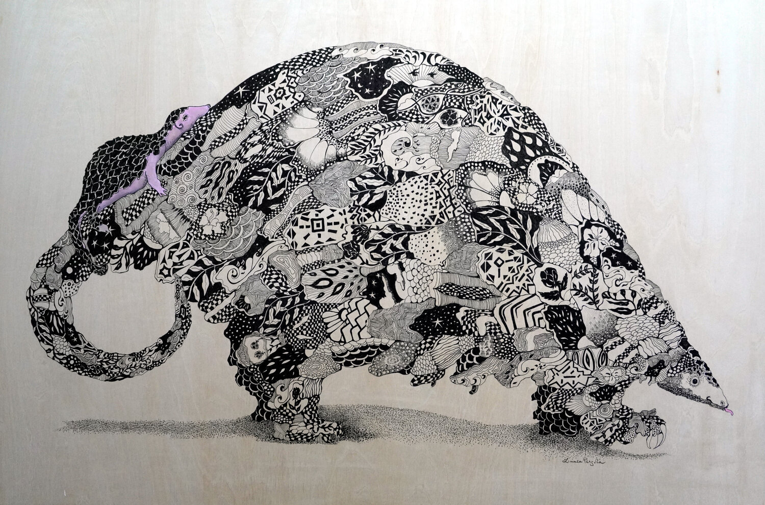 Peaceful Pangolin Linnea Pergola Drawing for sale