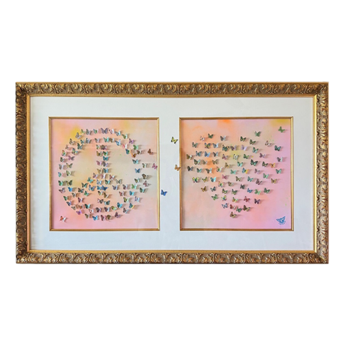 Peace Love You – Unique 3D Wall Sculpture by Gardani, Sculpture for Sale on Select
