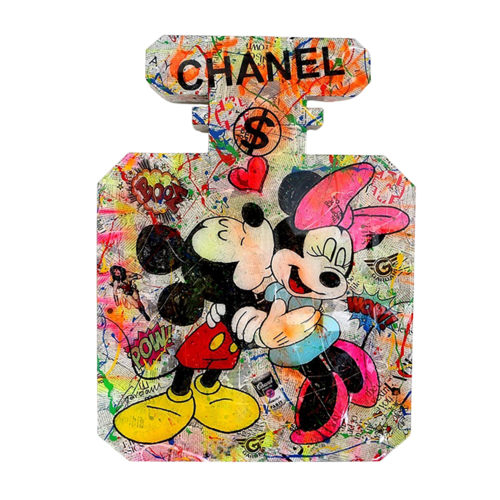 Kiss Chanel Mickey – Original 3D Wall Sculpture by Gardani, Sculpture for Sale on Select