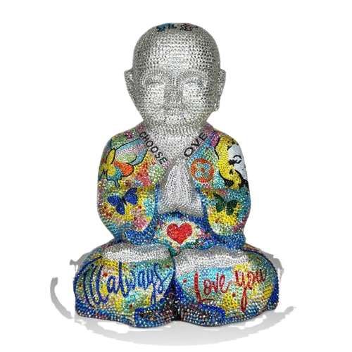 Choose Love Buddha - Original Swarovski Sculpture by Gardani, Sculpture for Sale on Select