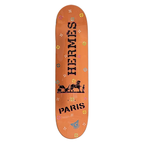 Hermes Skateboard – Original Painting on Skateboard by Gardani, Sculpture for Sale on Select