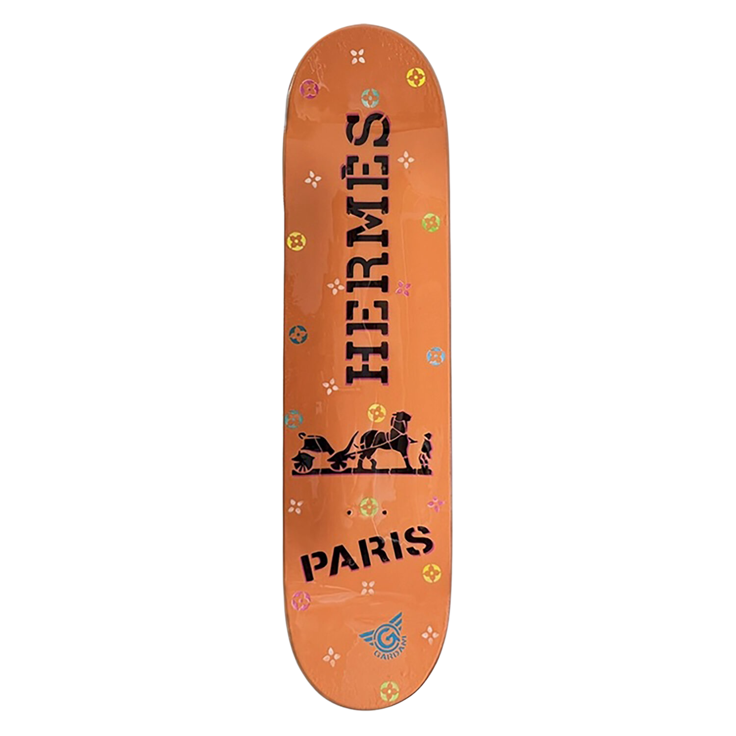 Hermes Skateboard – Original Painting on Skateboard Gardani Sculpture for sale