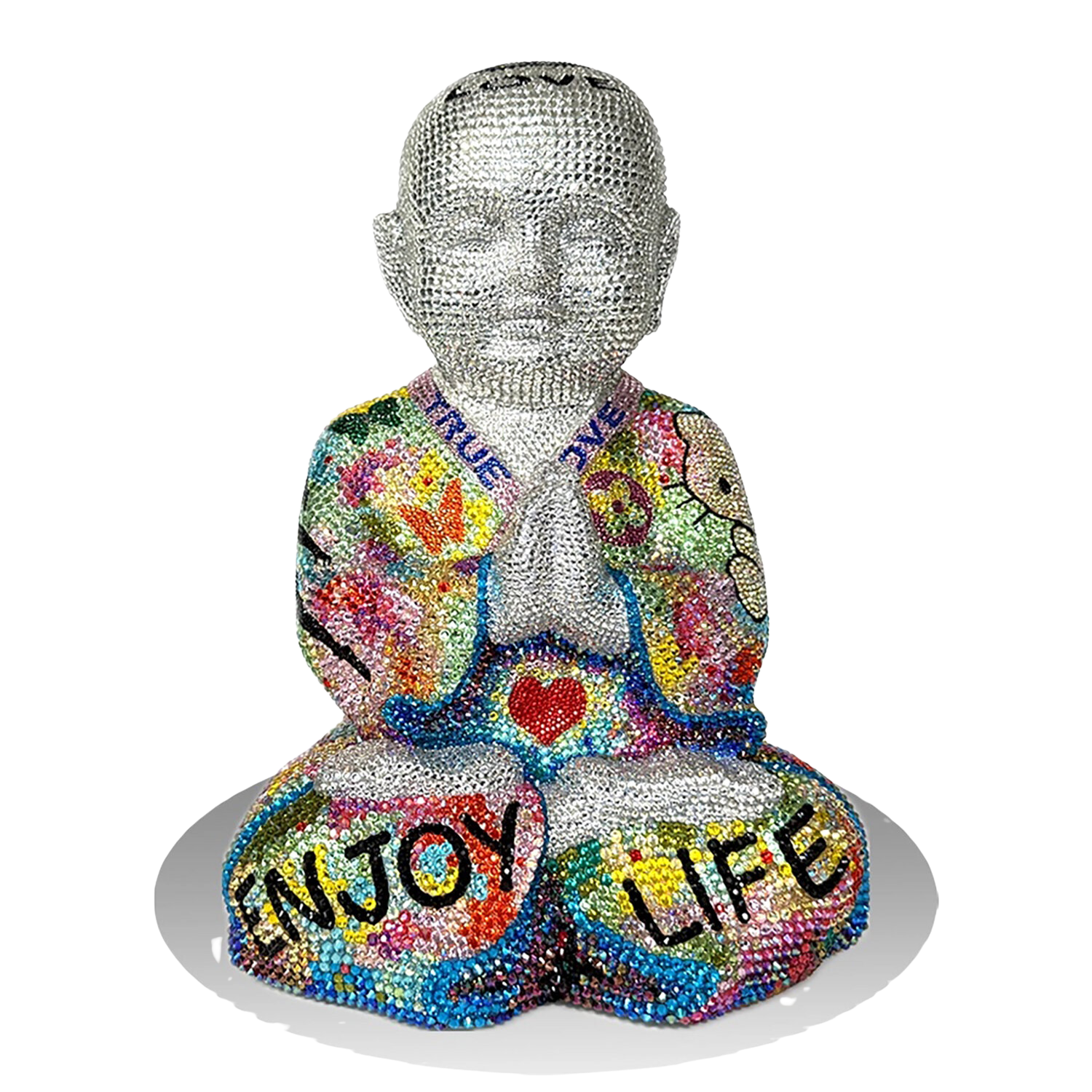 Enjoy Life Buddha - Original Swarovski Sculpture Gardani Sculpture for sale
