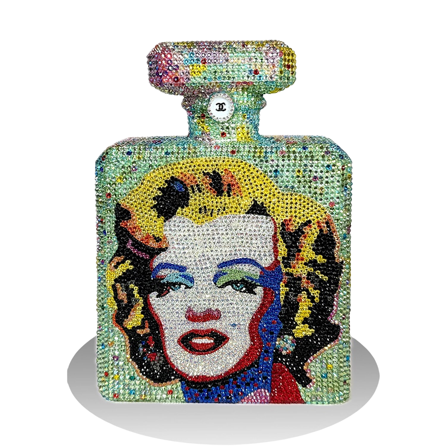 Chanel Marilyn Charm - Original Swarovski Sculpture Gardani Sculpture for sale