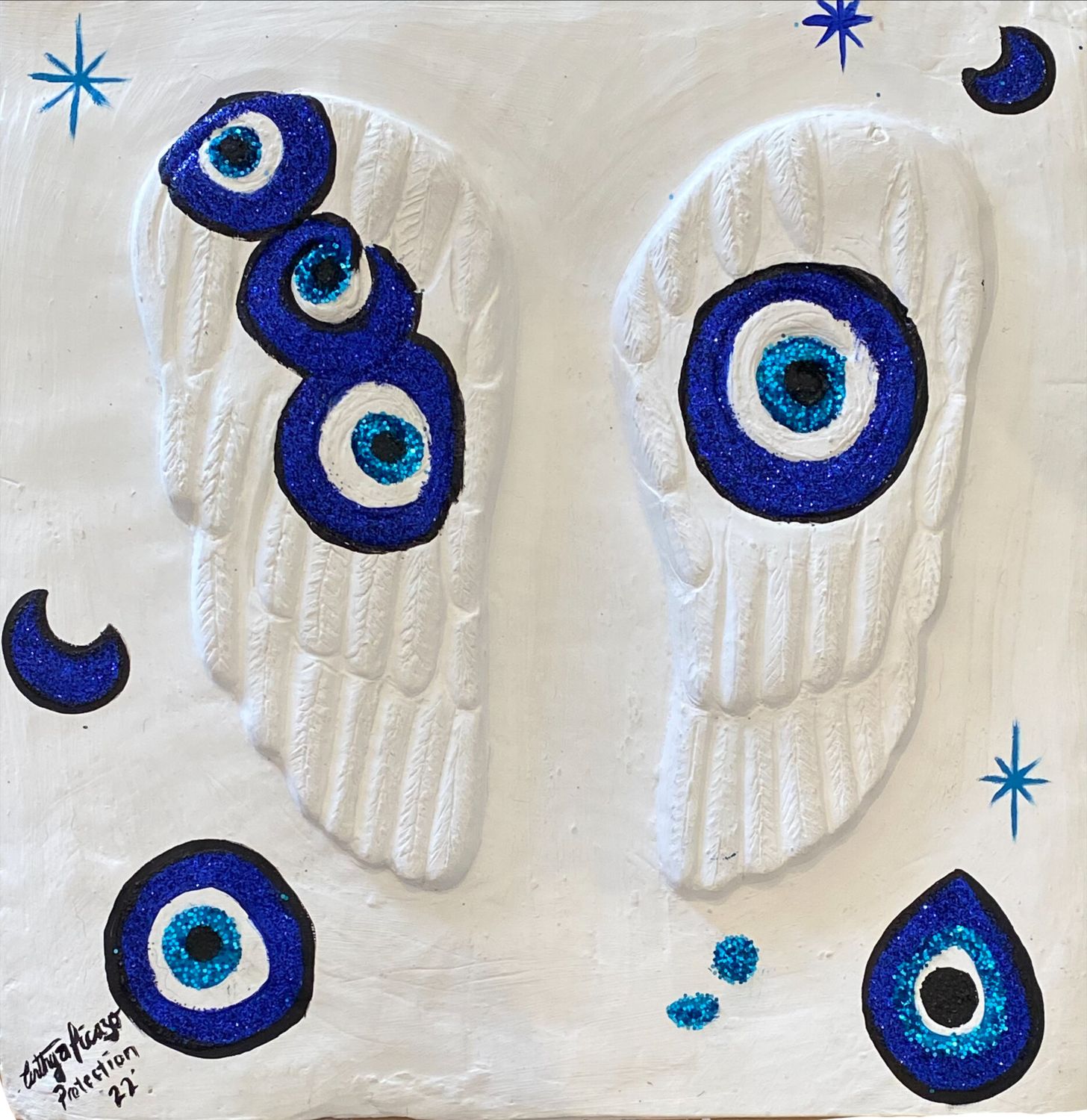 PROTECTION ( Angel wings ) Cinthya Picazo Sculpture for sale