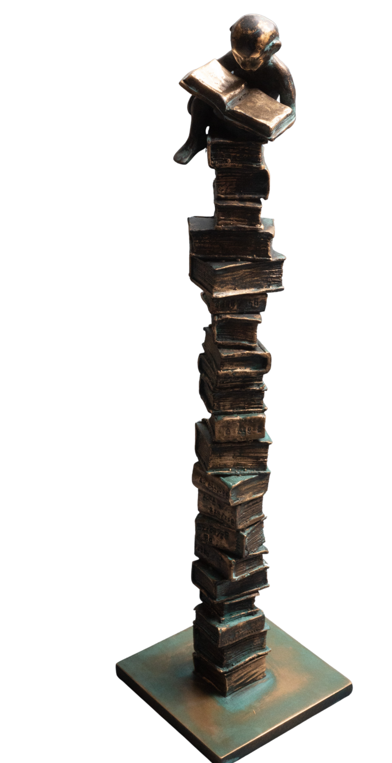 "Bookworm XI" Yuriy Kraft Sculpture for sale