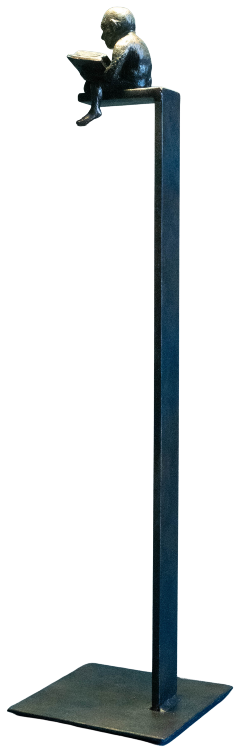 "Path to Enlightenment: A Moment with the Bible" Yuriy Kraft Sculpture for sale