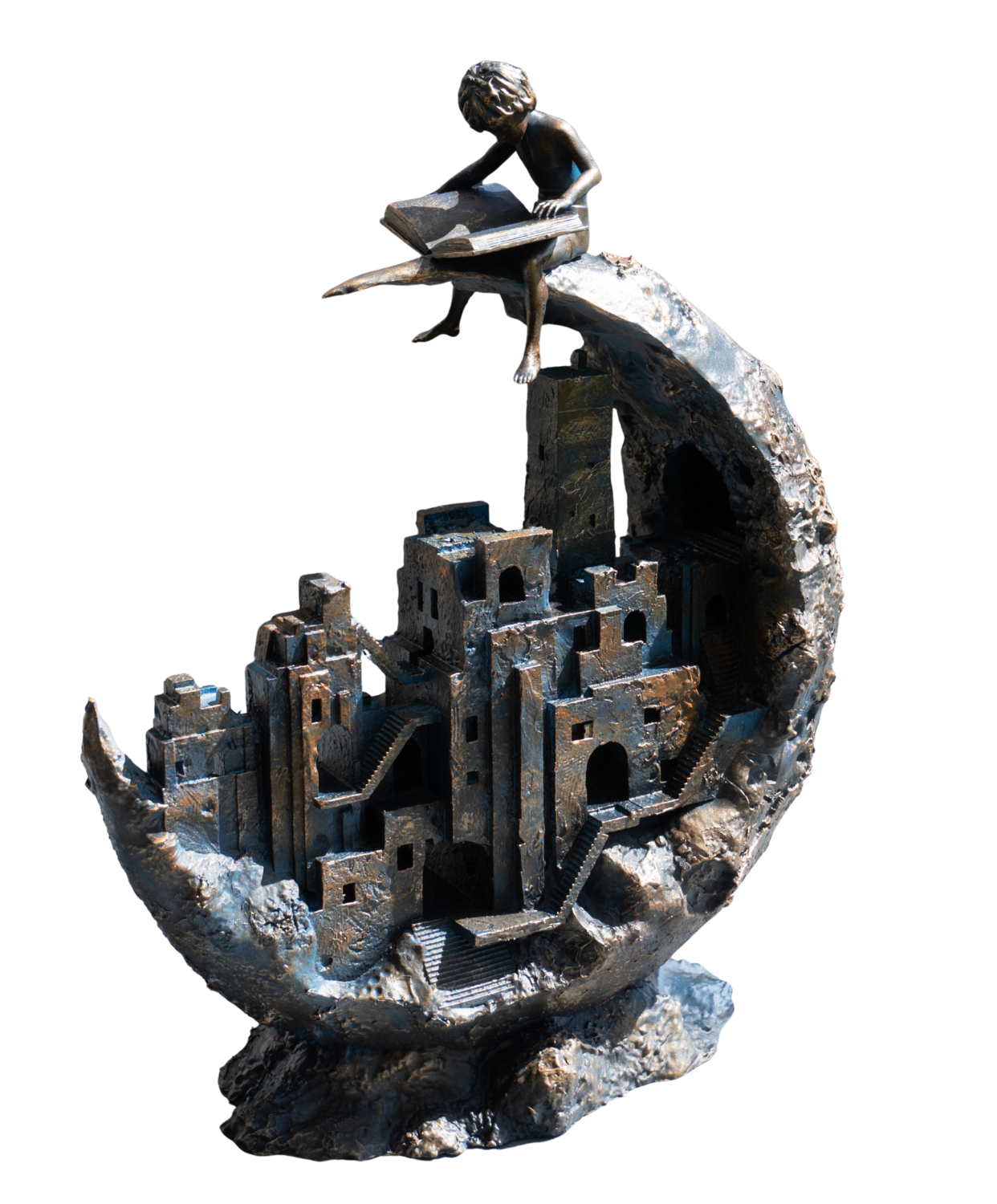 "Moonlight Reader" Yuriy Kraft Sculpture for sale
