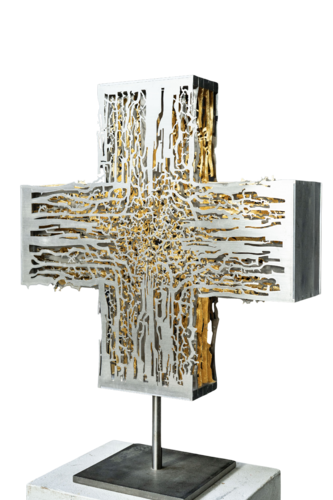 Schichtenkreuz by Wolfgang Eckert, Sculpture for Sale on Select