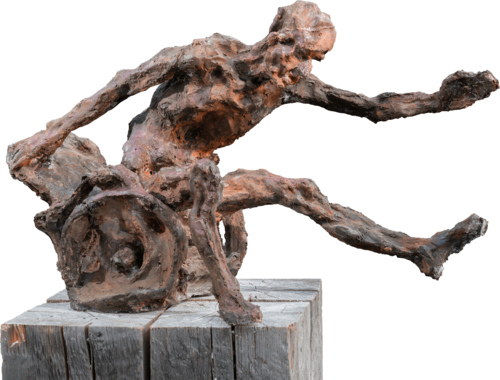 "Rollstuhlfahrer" by Wolfgang Eckert, Sculpture for Sale on Select