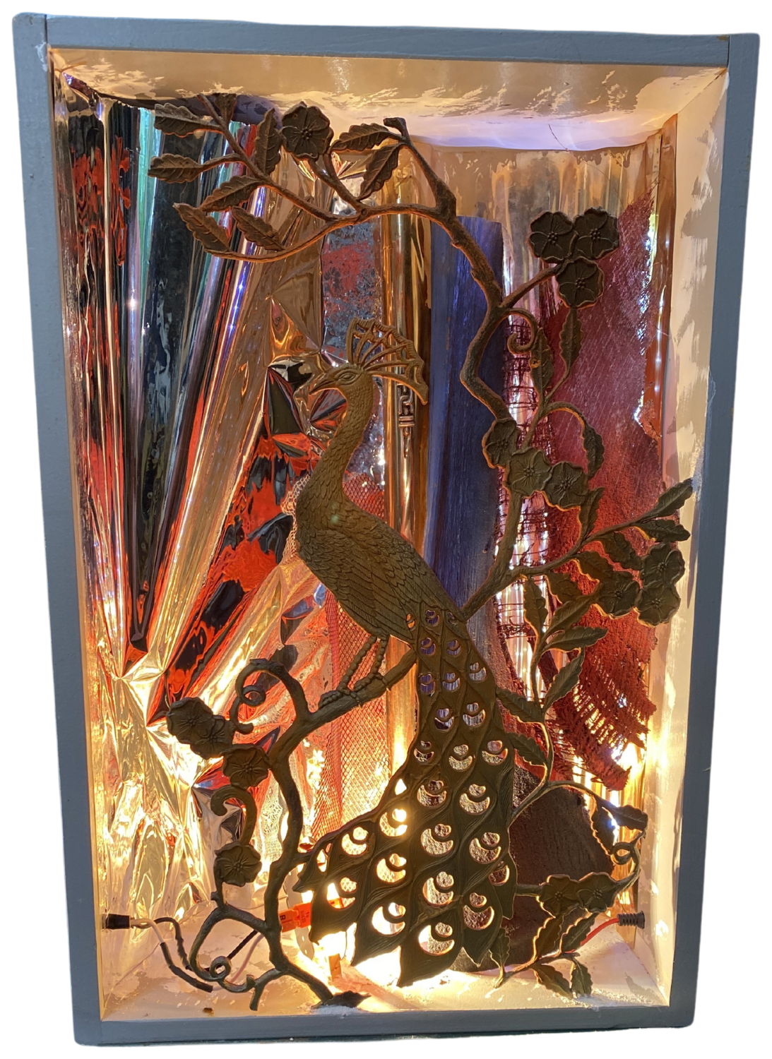 Peacock in Gold Aleks Rosenberg Sculpture for sale