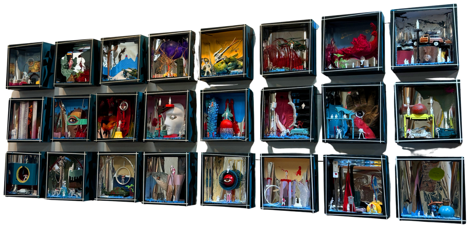 AS WATER RISES - 10x10x3 x24 Aleks Rosenberg Sculpture for sale