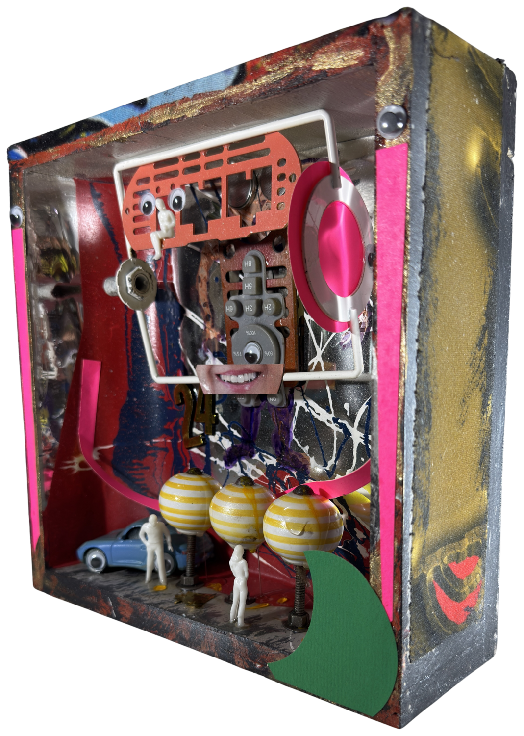 2025 - 19   COTTON CANDY WITH YELLOW STRIPES AND MAPLE SYRUP Aleks Rosenberg Sculpture for sale