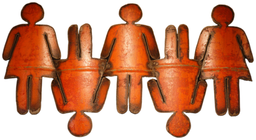 5 personnages en quête d'auteur F by Michel Laurent, Sculpture for Sale on Select
