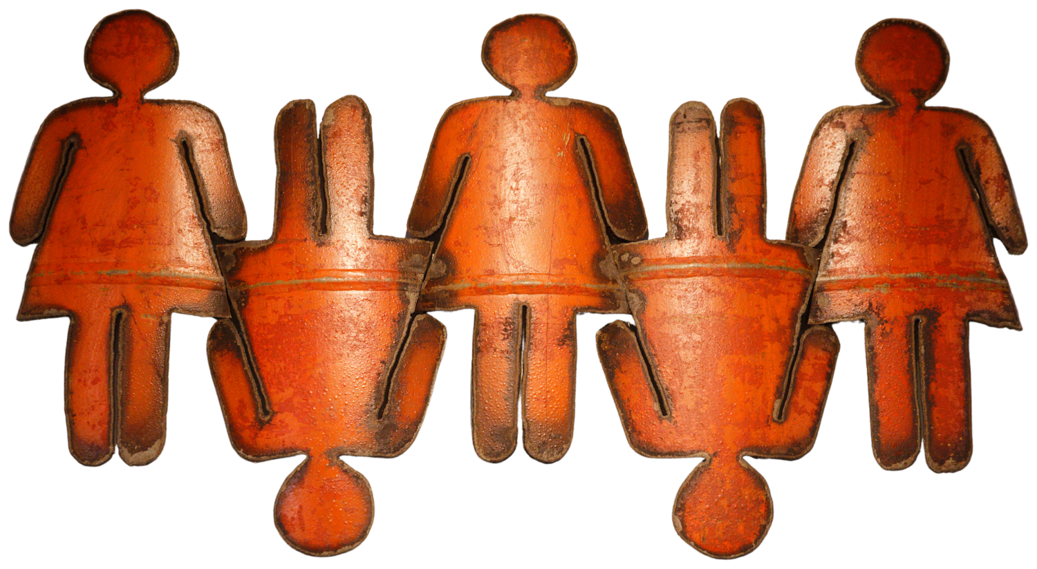 5 personnages en quête d'auteur F Michel Laurent Sculpture for sale