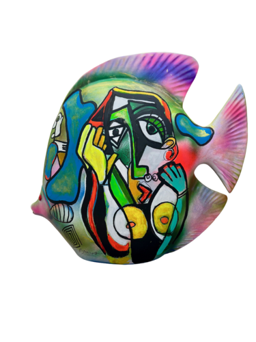SCULPTURE DE POISSON en grès cérame by Jean-Louis Azencott, Sculpture for Sale on Select