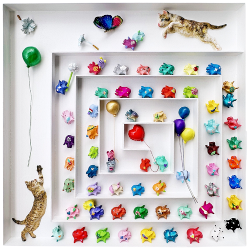 Amazing Pig #52 - Cat Lovers by Seunghwui Koo, Sculpture for Sale on Select