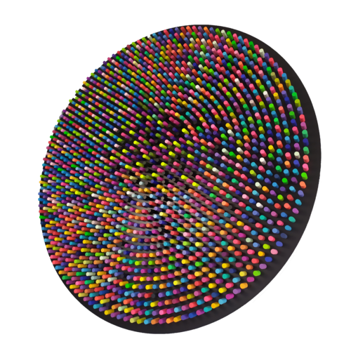Color impression in the circle by Nazar Symotiuk, Sculpture for Sale on Select