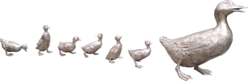 "Duck Family" by Rasho Mitev, Sculpture for Sale on Select