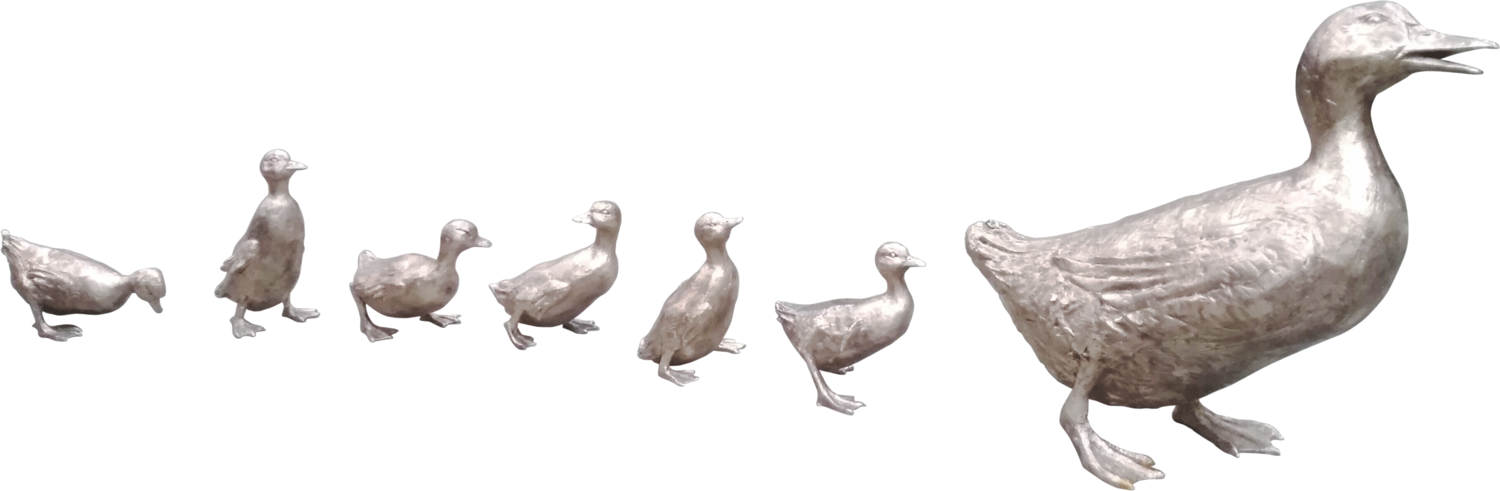 "Duck Family" Rasho Mitev Sculpture for sale